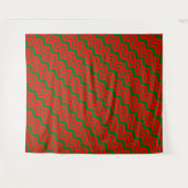 Tenture Motif de conception Chevron rouge et vert (Devant (Horizontal))
