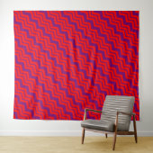Tenture Motif de conception Chevron rouge et violet (En situation (horizontale))