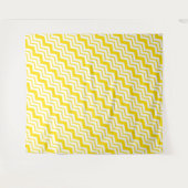 Tenture Motif de conception de zigzag chevron blanc jaune (Devant (Horizontal))
