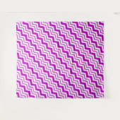Tenture Motif de conception de zigzag chevron blanc violet (Devant (Horizontal))