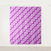 Tenture Motif de conception de zigzag chevron blanc violet (Devant)