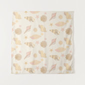 Tenture Motif de coques beiges (Devant (Horizontal))