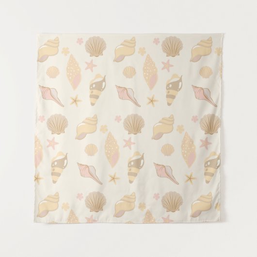 Tenture Motif de coques beiges (Devant)