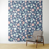 Tenture motif de coquillages (En situation)