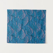 Tenture Motif De Corail Bleu Et Rose (Devant (Horizontal))