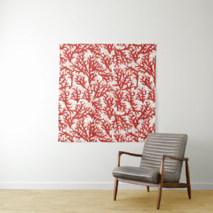 Tenture Motif de corail rouge