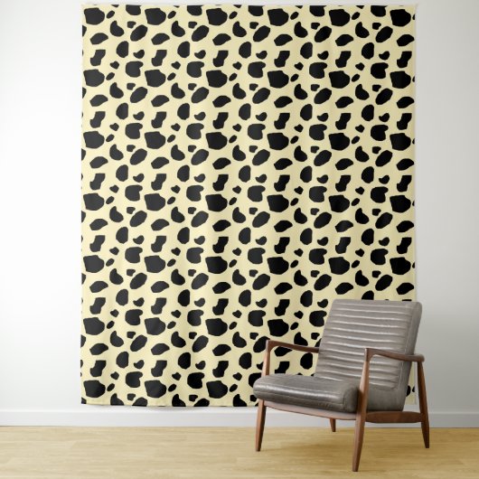 Tenture Motif de couleur de peau de vache animale (En situation)