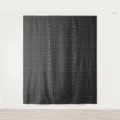 Tenture Motif de cube géométrique noir et blanc (Devant)