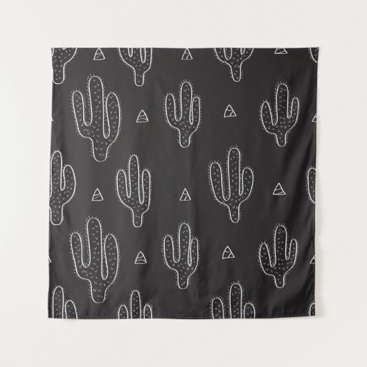 Tenture Motif de dactus sans couture dessiné à la main ave (Devant)