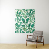 Tenture Motif de feuillage vert luxuriant (En situation)
