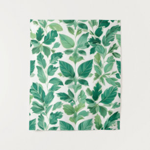 Tenture Motif de feuillage vert luxuriant