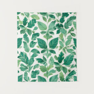 Tenture Motif de feuillage vert luxuriant