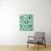 Tenture Motif de feuillage vert luxuriant (En situation)