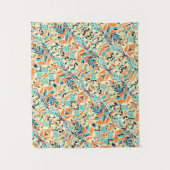 Tenture Motif de feuilles bohème coloré mignon (Devant)