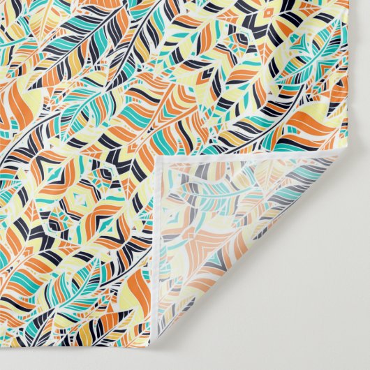 Tenture Motif de feuilles bohème coloré mignon (Détail)