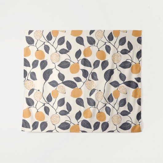 Tenture motif de figues (Devant (Horizontal))