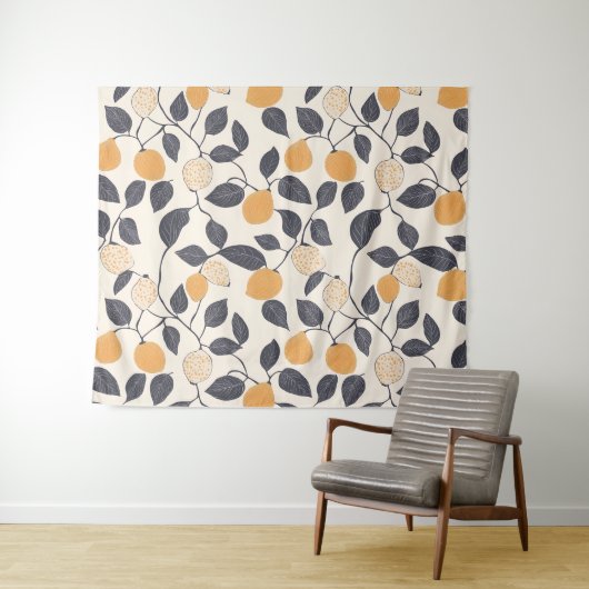 Tenture motif de figues (En situation (horizontale))