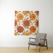 Tenture Motif de fleur de souci d'automne (En situation (horizontale))