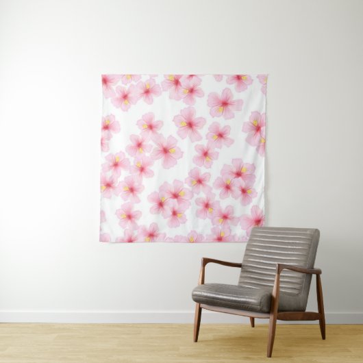 Tenture Motif de fleurs (En situation (horizontale))