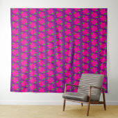 Tenture motif de fleurs (En situation (horizontale))
