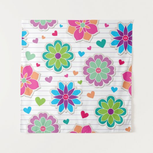 Tenture Motif de fleurs (Devant)