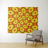 Tenture Motif de fleurs d'or (En situation (horizontale))