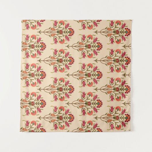 Tenture motif de fleurs mughless transparent (Devant (Horizontal))