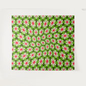 Tenture Motif de fleurs rose et blanche (Devant (Horizontal))