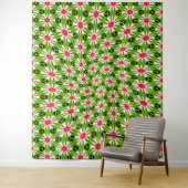 Tenture Motif de fleurs rose et blanche (En situation)