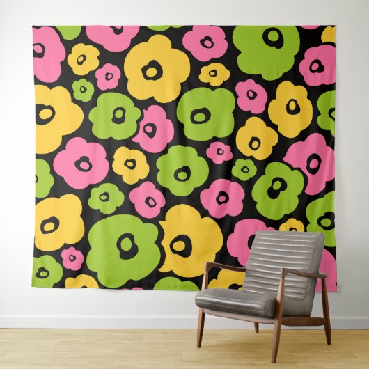 Tenture Motif de fleurs sauvages (En situation (horizontale))