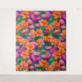 Tenture Motif de fleurs tropicales hawaïennes (Devant)