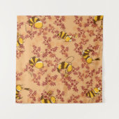 Tenture Motif de fond de mignon abeille (Devant (Horizontal))