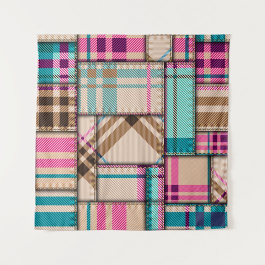 Tenture Motif de fond sans couture. Motif patchwork avec (Devant (Horizontal))