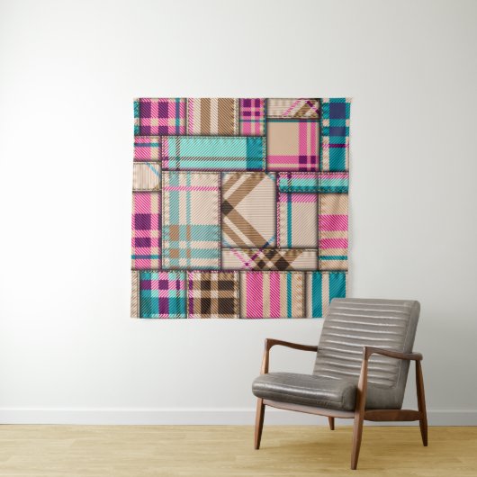 Tenture Motif de fond sans couture. Motif patchwork avec (En situation)