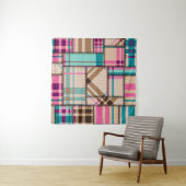 Tenture Motif de fond transparent. Motif patchwork avec (En situation)