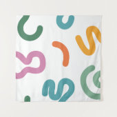 Tenture Motif de formes abstraites colorées (Devant (Horizontal))