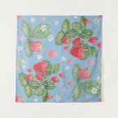 Tenture Motif de fraise aquarelle (Devant (Horizontal))