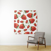 Tenture Motif de fraises (En situation (horizontale))