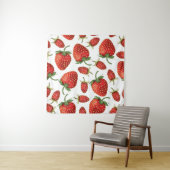 Tenture Motif de fraises (En situation)
