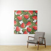 Tenture Motif de fraises (En situation (horizontale))