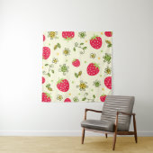 Tenture Motif de fraises (En situation)