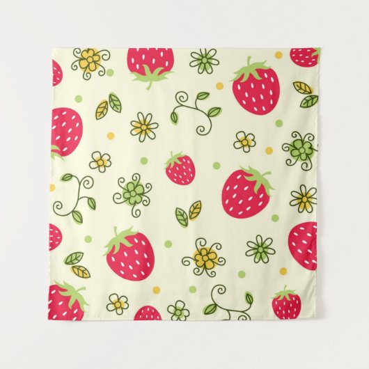 Tenture Motif de fraises (Devant)
