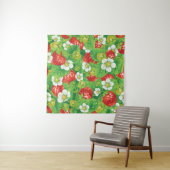 Tenture Motif de fraises (En situation (horizontale))