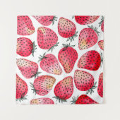 Tenture Motif de fraises d'aquarelle. (Devant (Horizontal))