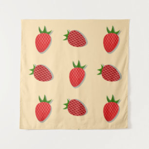Tenture Motif de fraises pour les fruits à l'été bonnes vi