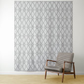 Tenture Motif de géométrie abstraite gris clair (En situation)