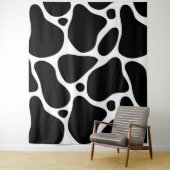 Tenture Motif de girafe abstraite noir et blanc (En situation)