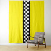 Tenture Motif de la bande de contrôle de taxi (En situation)