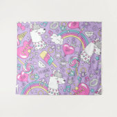 Tenture Motif de lama 1 (Devant (Horizontal))