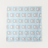 Tenture Motif de lapin visage de lapin mignon (Devant (Horizontal))